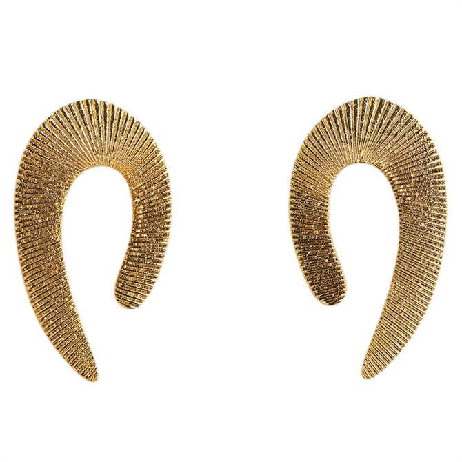 Whistles Textured Curve Earrings